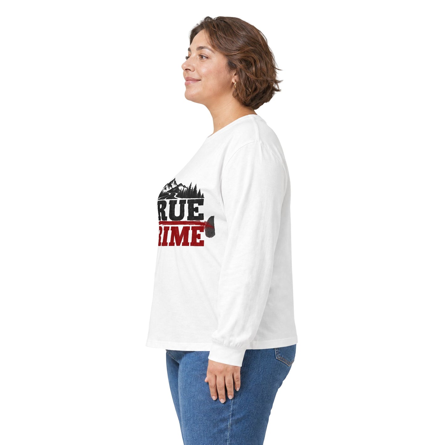True Crime Long Sleeve Tee — Mountain Mug Graphic