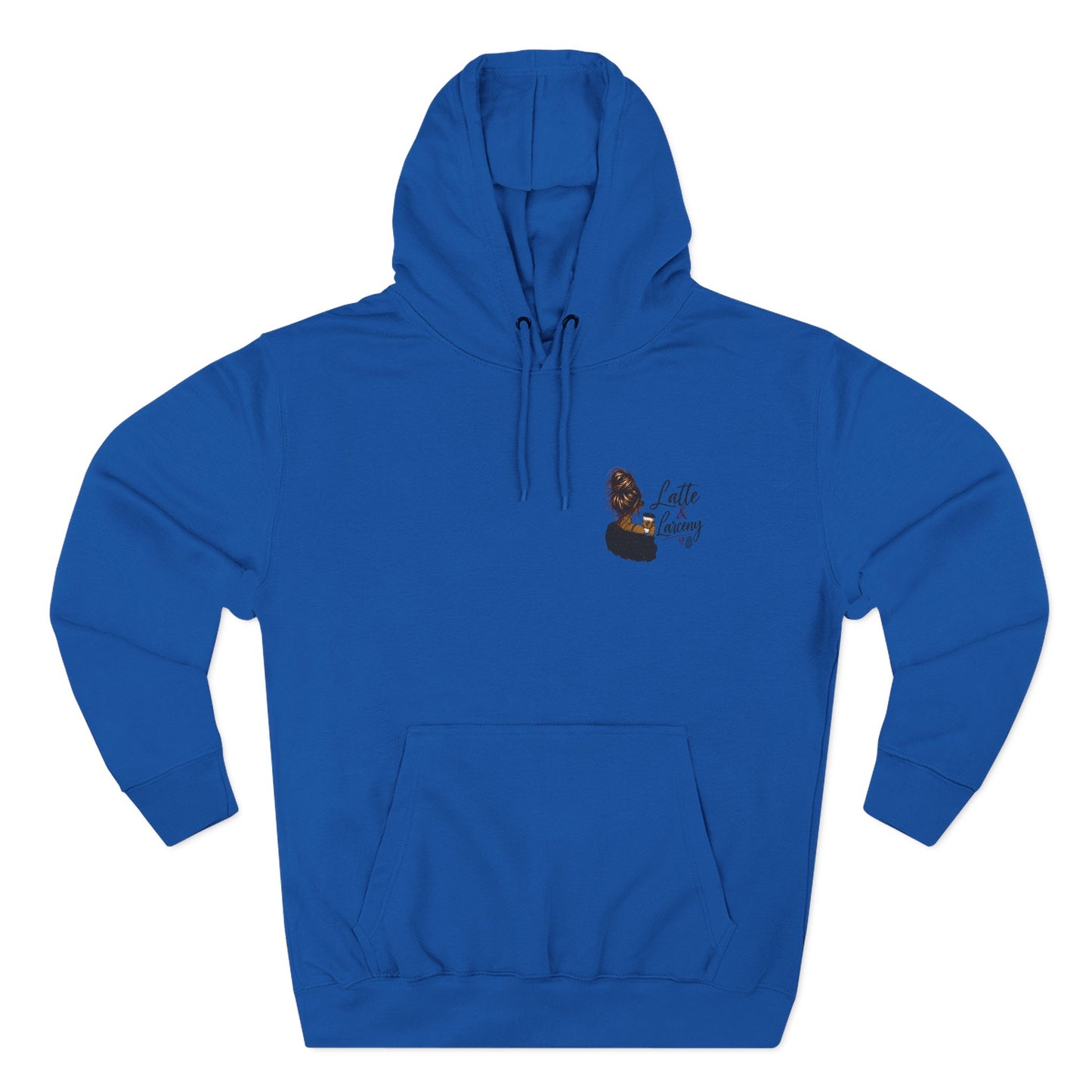 Cozy 'Coffee & Cuddles' Fleece Hoodie — Small Chest Graphic