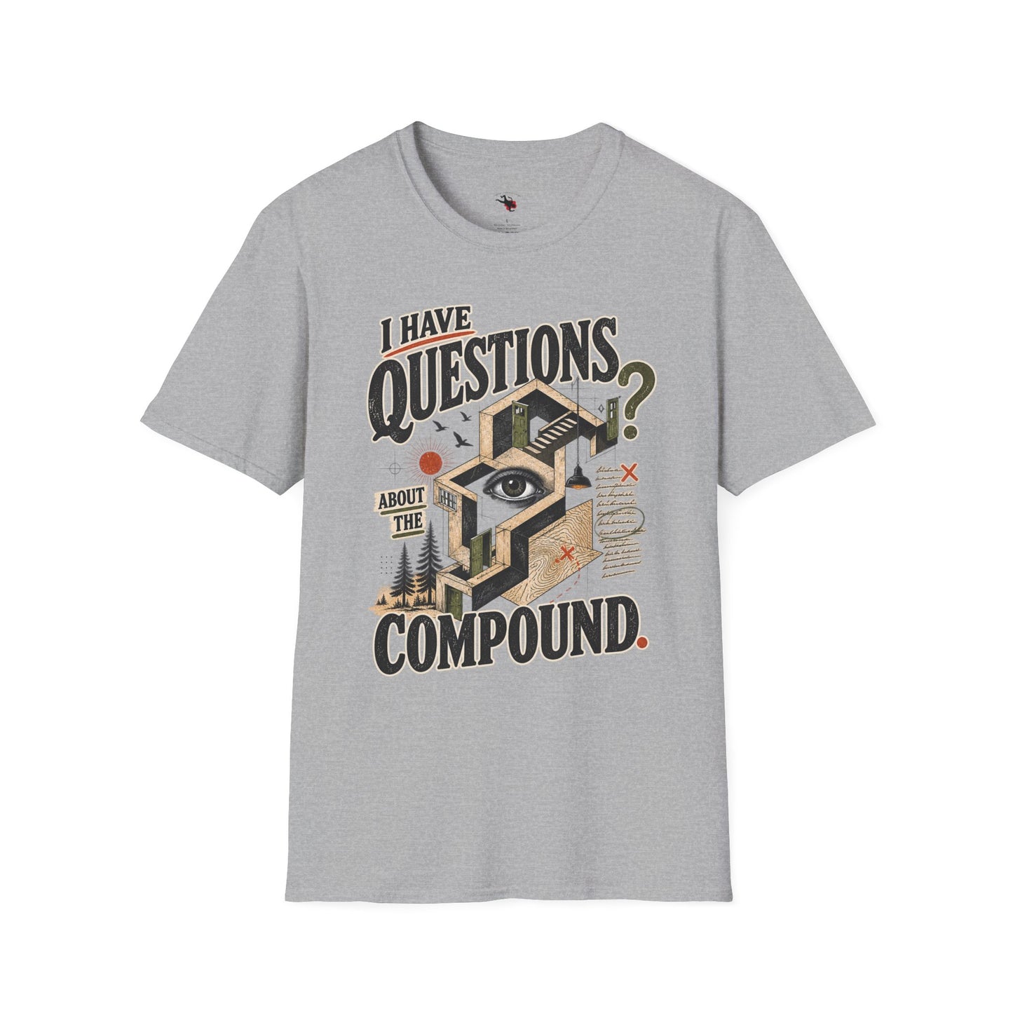 I Have Questions T-Shirt — Surreal Eye & Escher Design
