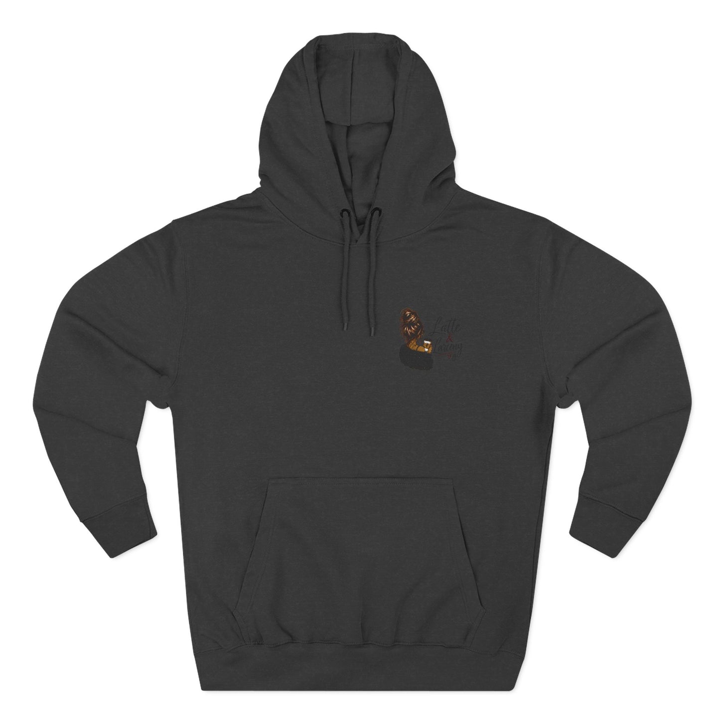 Cozy 'Coffee & Cuddles' Fleece Hoodie — Small Chest Graphic