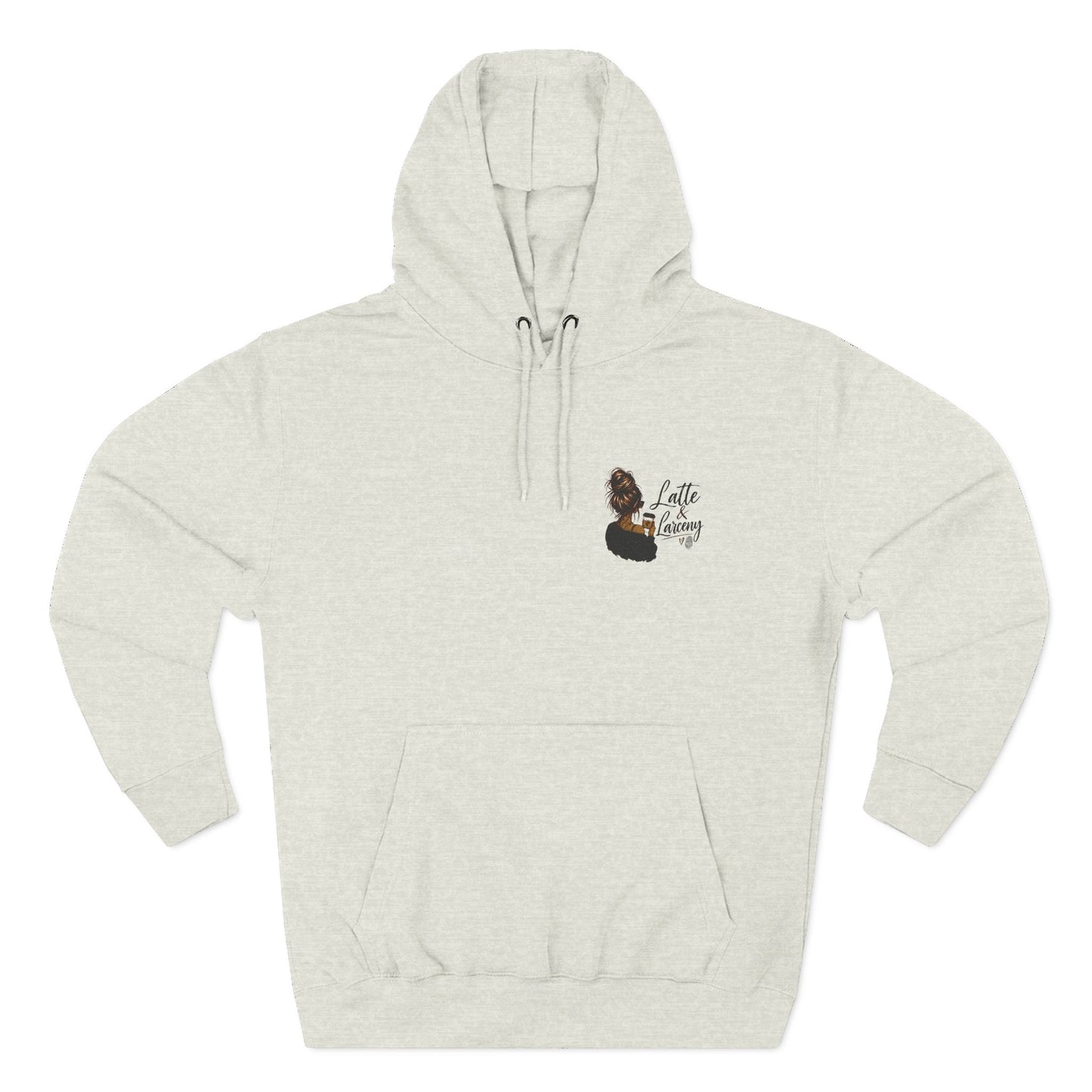 Cozy 'Coffee & Cuddles' Fleece Hoodie — Small Chest Graphic