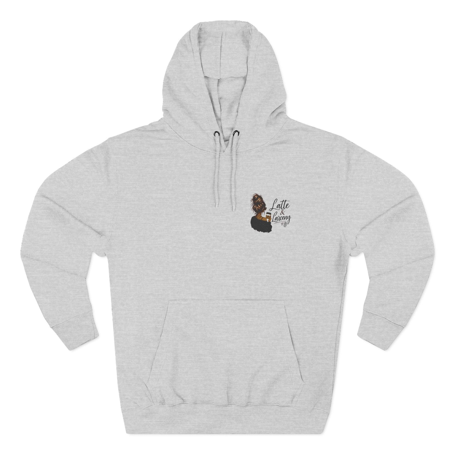 Cozy 'Coffee & Cuddles' Fleece Hoodie — Small Chest Graphic