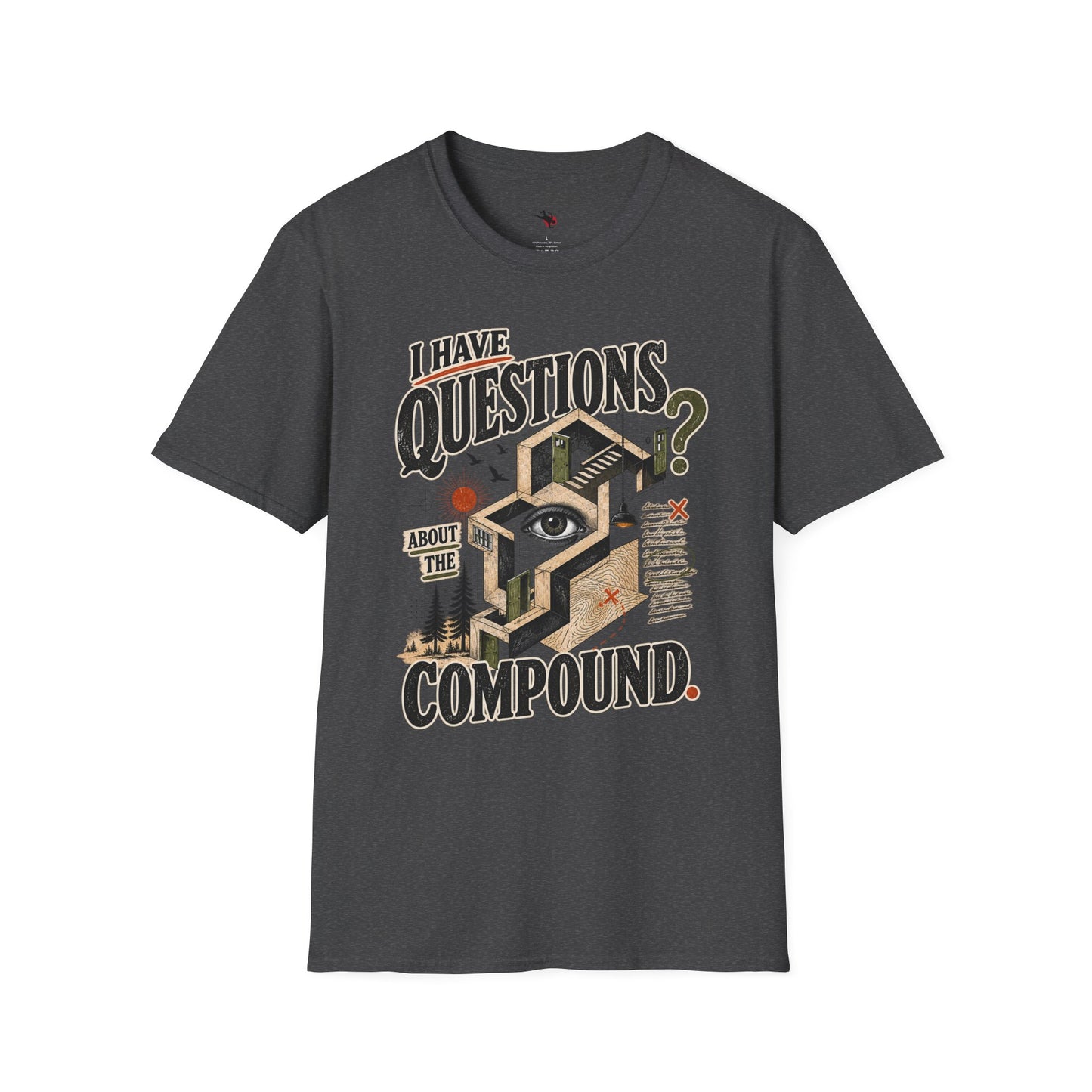 I Have Questions T-Shirt — Surreal Eye & Escher Design
