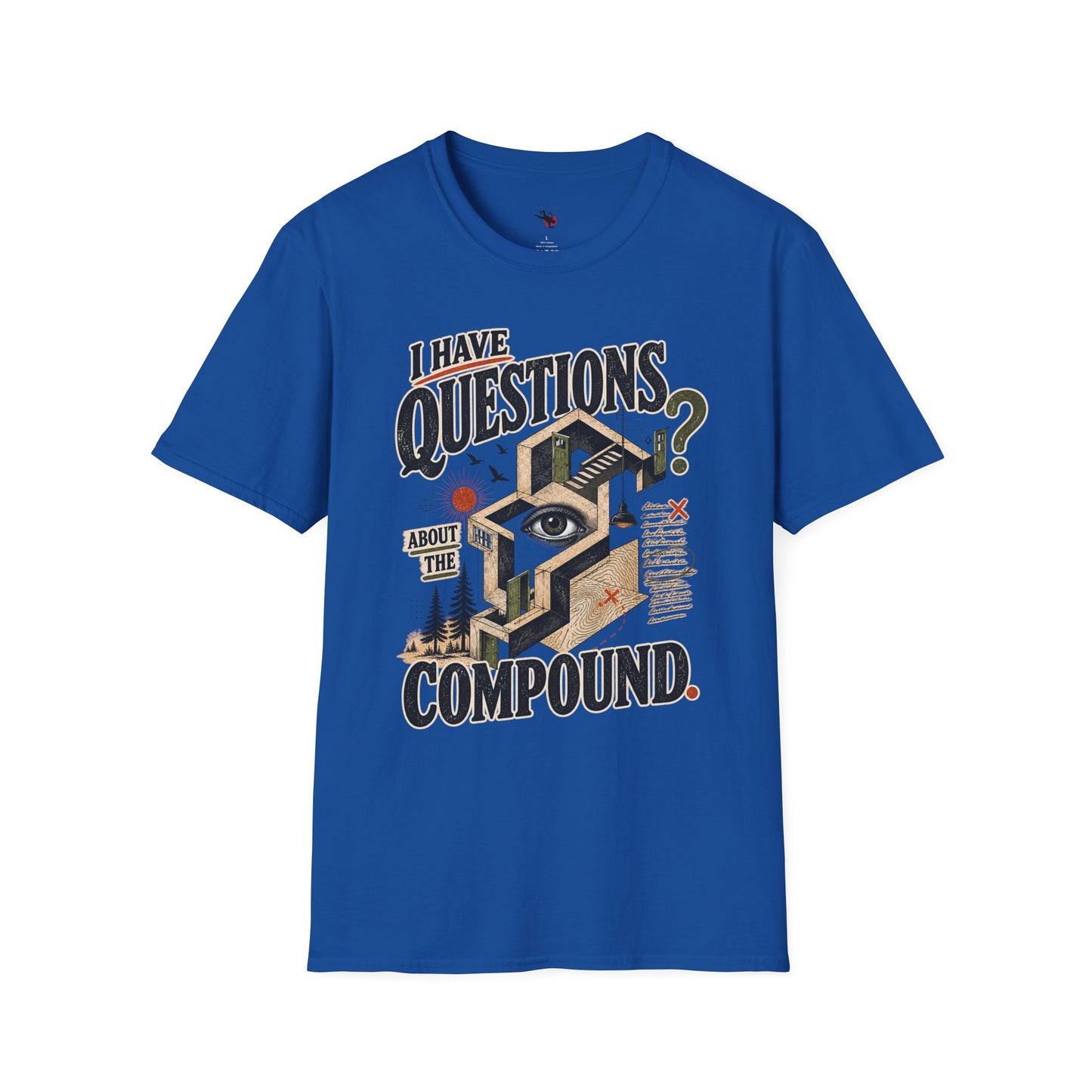 I Have Questions T-Shirt — Surreal Eye & Escher Design