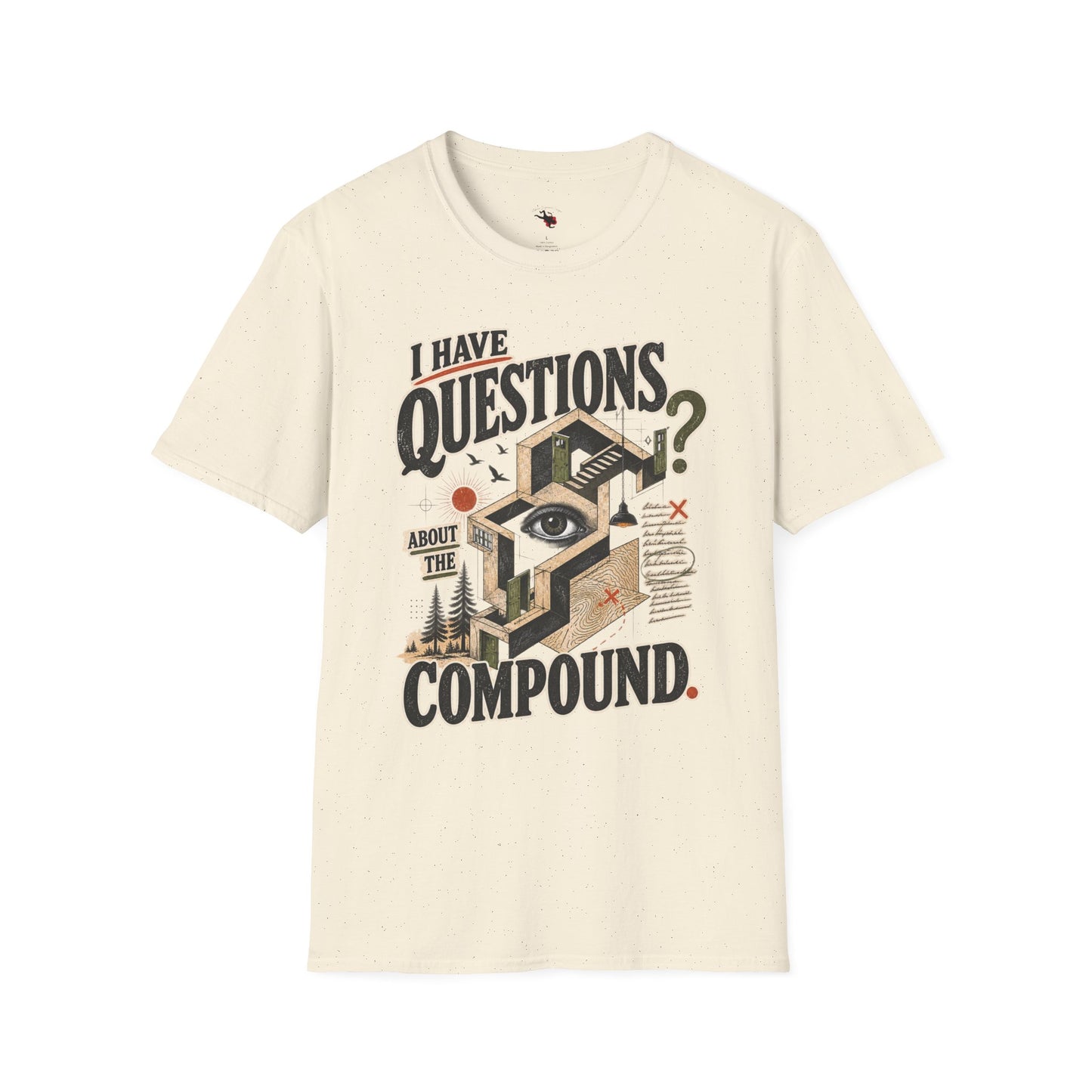 I Have Questions T-Shirt — Surreal Eye & Escher Design