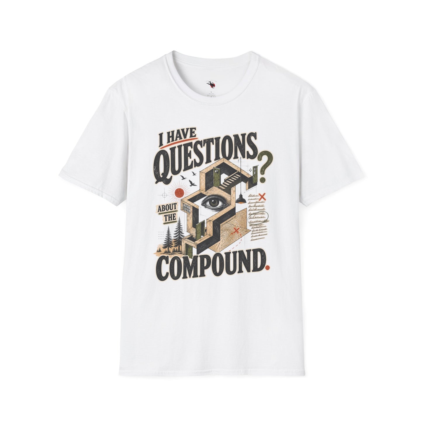I Have Questions T-Shirt — Surreal Eye & Escher Design