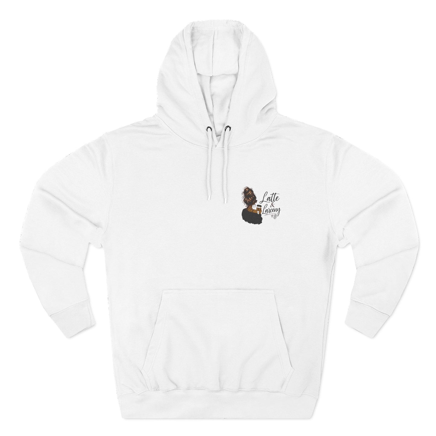 Cozy 'Coffee & Cuddles' Fleece Hoodie — Small Chest Graphic